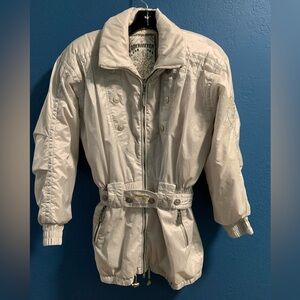Vintage 90’s Icy Silver Pearl Obermeyer Women's Snow Ski Jacket Size 8